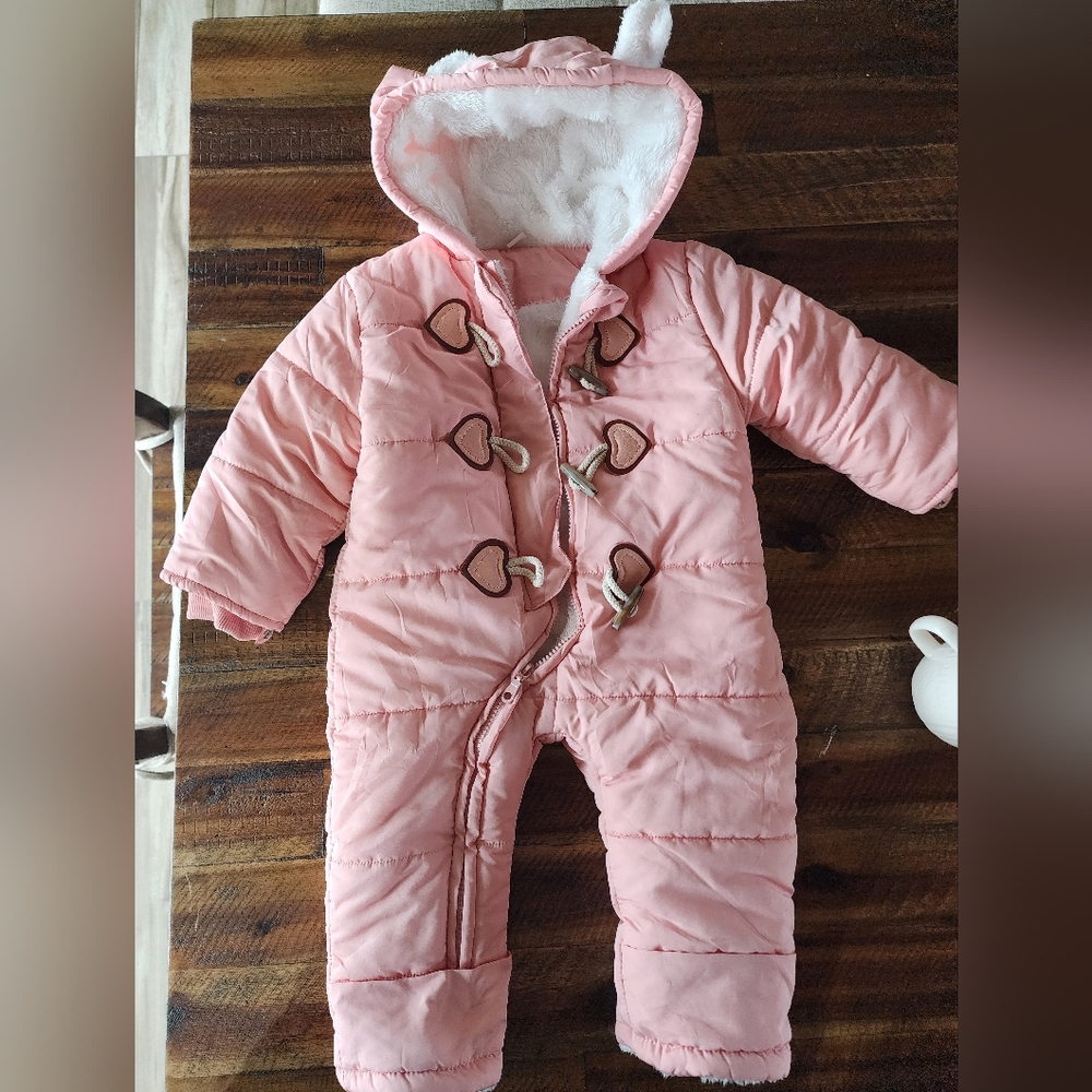 Pink Snowsuit with toggles